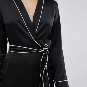 Silky Plunge Pyjama Style Dress